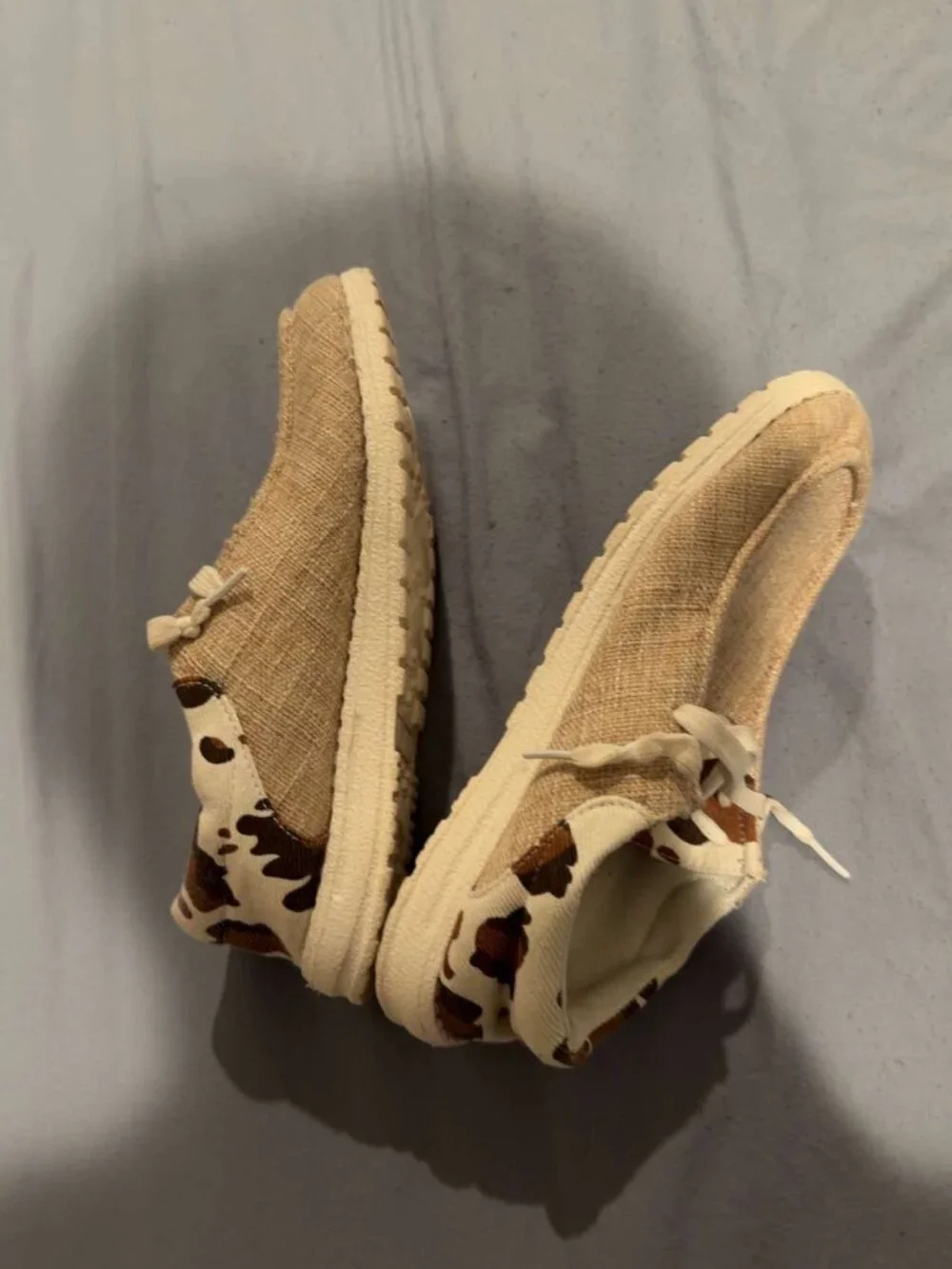 Women's Cow Print Slip-On Shoes